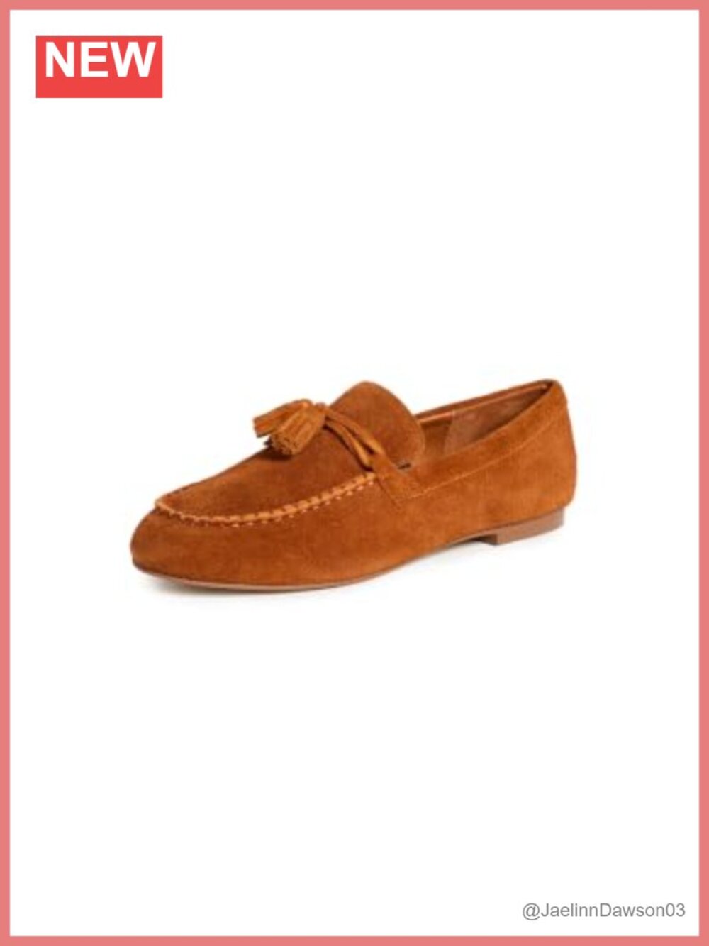 Women's Suede Slip-On Flats with Tassel Detail